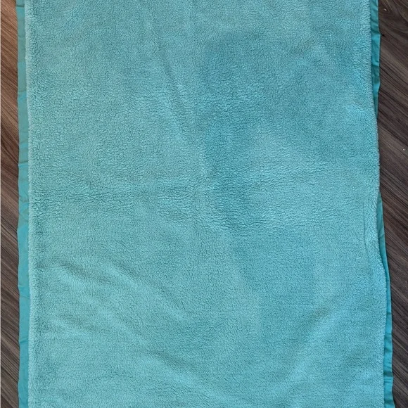 West Elm Light Teal and White Baby Blanket - Picture 3 of 6